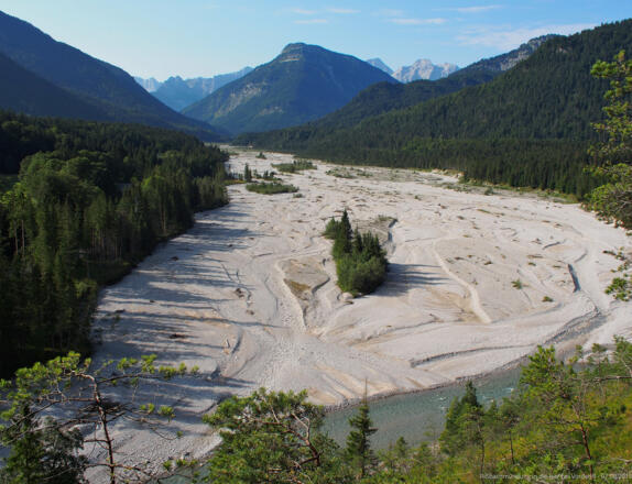 Rißbachmündung in die Isar bei Vorderriß