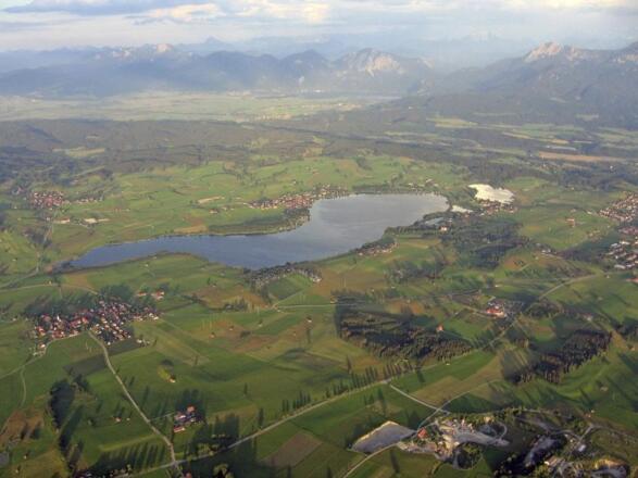 Wanderung - Riegsee-Rundweg - Der Riegsee aus der Luft