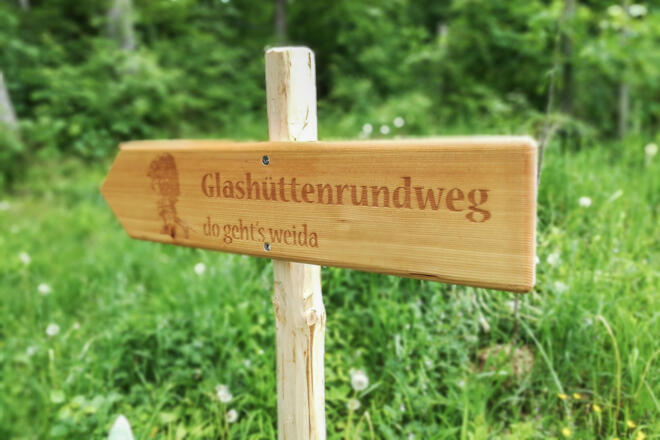 Themenweg - Glashüttenrundweg in Grafenaschau - Der Themenweg ist gut ausgeschildert