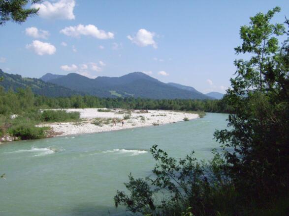 Ein Blick auf die Isar. 