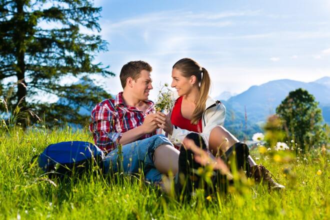 Wanderer bei einer Pause