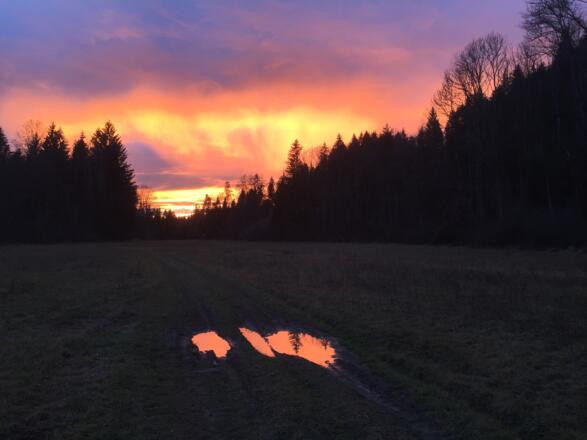 Sonnenuntergang am Isarspitz