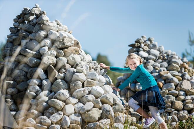 Isarkiesel-Pyramiden am Isarradweg