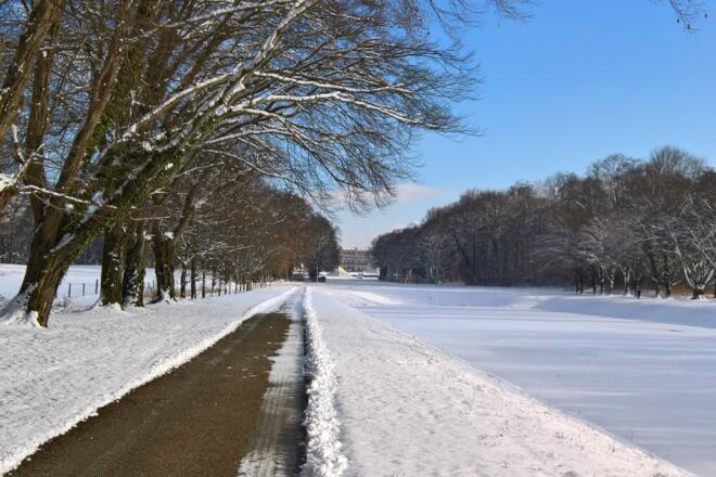Schloss Herrenchiemsee im Winter