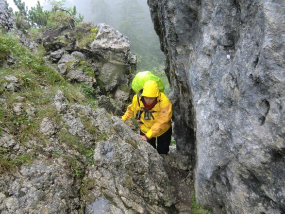 Kraxelei im 1. Grad am Mariaeck