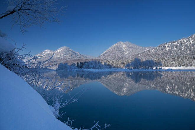 Sylvensteinsee im Winter
