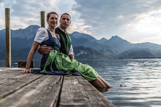 Trachtler am Kochelsee