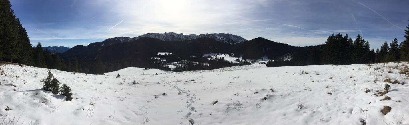 Panorama vom Punkt P1082 oberhalb der Lexen-Alm
