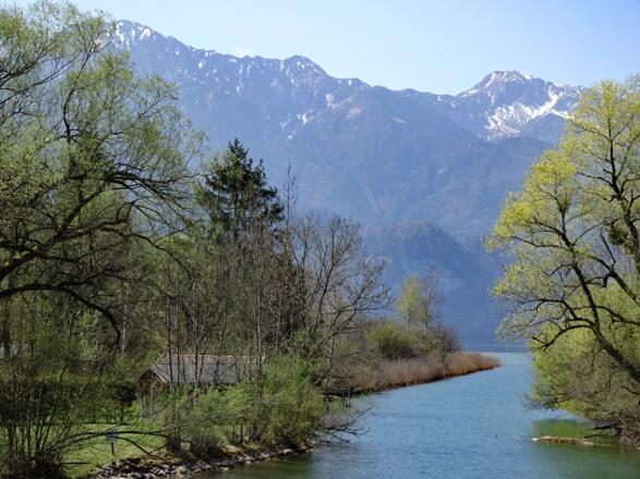 Austritt der Loisach aus dem Kochelsee