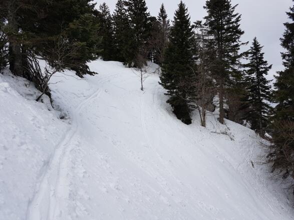 Die steilste Stelle der Tour