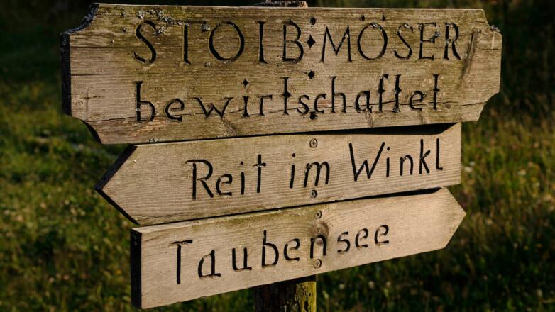 Wegweiser Richtung Taubensee