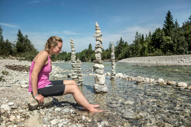 Wanderer am Jacheneinlauf