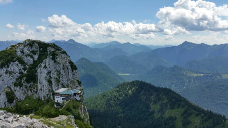 Blick vom Roßstein auf die Tegernseeerhütte