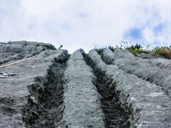 Paradefels: tief ausgespülte Wasserrillen