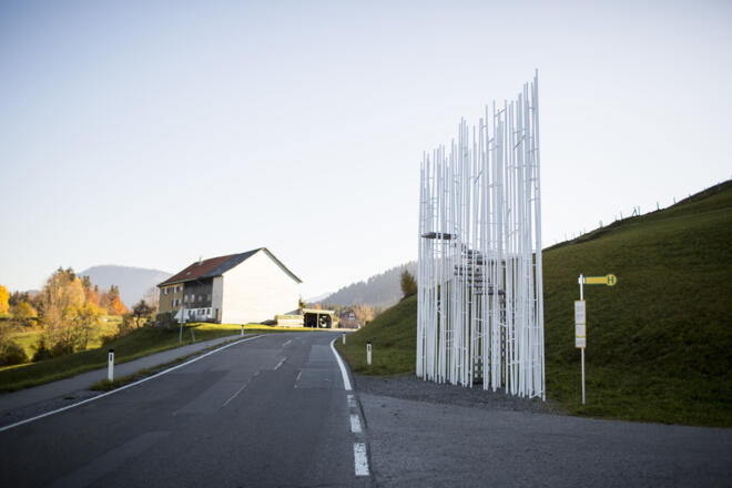 BUS:STOP Krumbach, Haltestelle Bränden