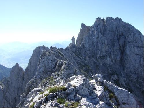 Ausgesetzter Grat zum Ellmauer Halt