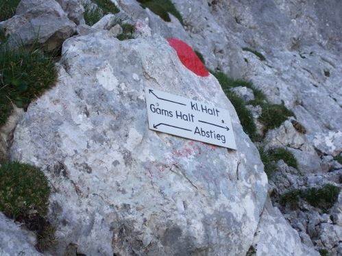 Bereits bei der Abzweigung zur Kleinen Halt