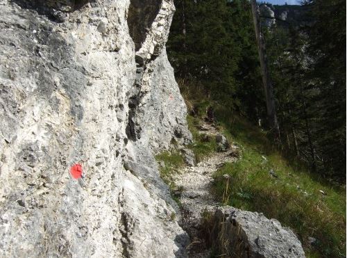 Markierung zum NW-Grat