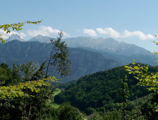 Blick zum Kaisergebirge