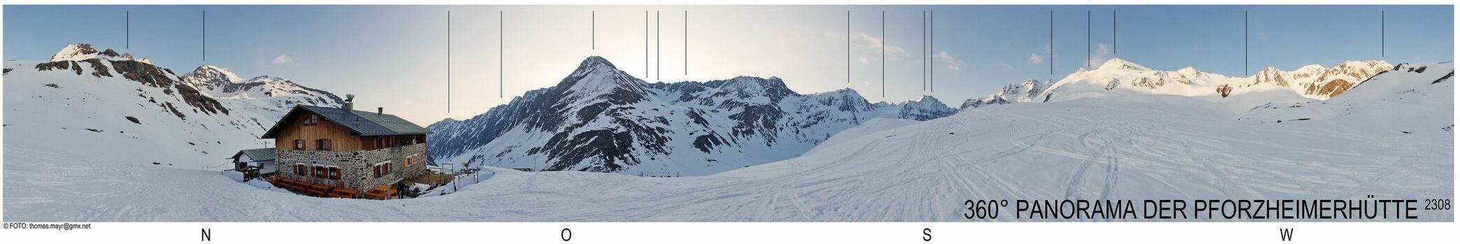 Das Panorama im Winter.