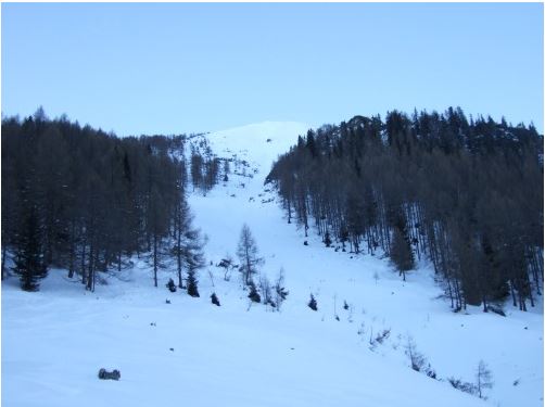 Blick zurück zum Steilhang