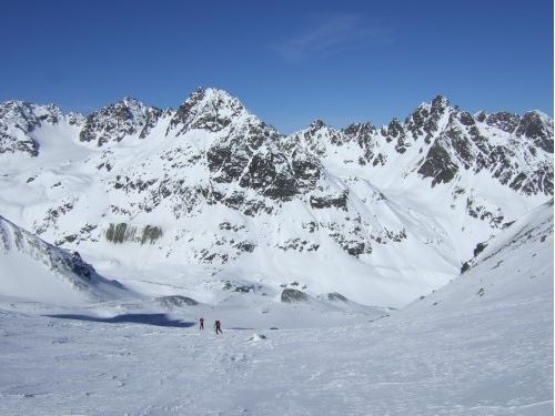 Meist gespurt, da gleicher Weg zum Augstenberg