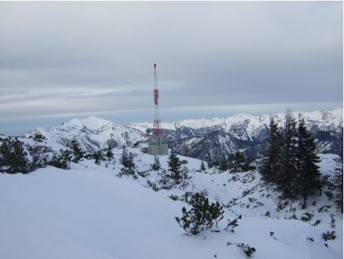 Am Elferkogel - Blick zum Katrin-Sendemasten