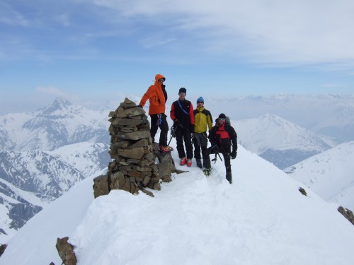 am Piz Tasna angekommen