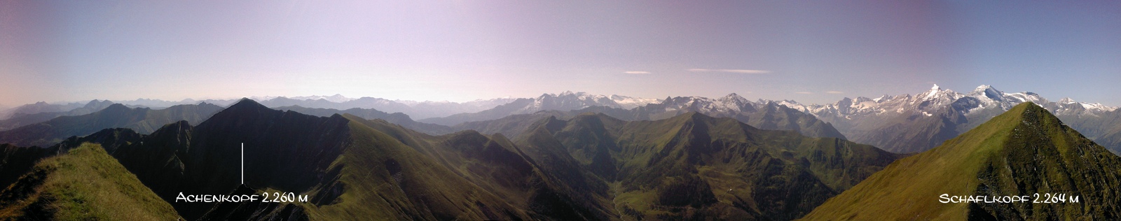 Panorama vom Breitkogl - Achenkopf - Schaflkopf