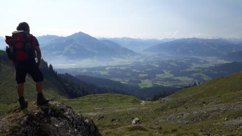 Aussicht vom Wilden Kaiser aufs Kitzbühler Horn