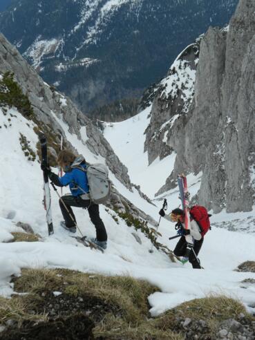 Die letzten Meter vor der Scharte 