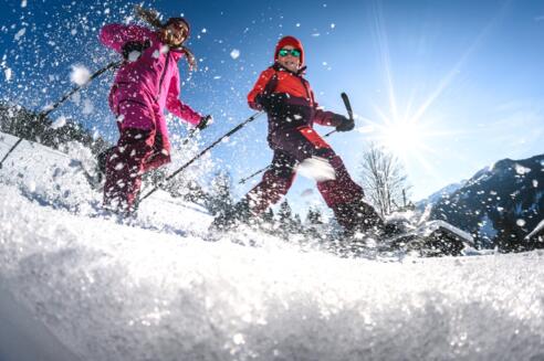 Schneeschuhwandern mit der Familie