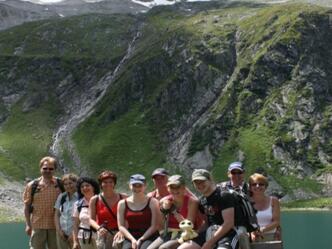 Wandergruppe bei der Zittauer Hütte