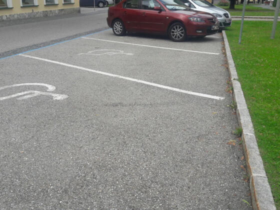 Behinderten Parkplätze