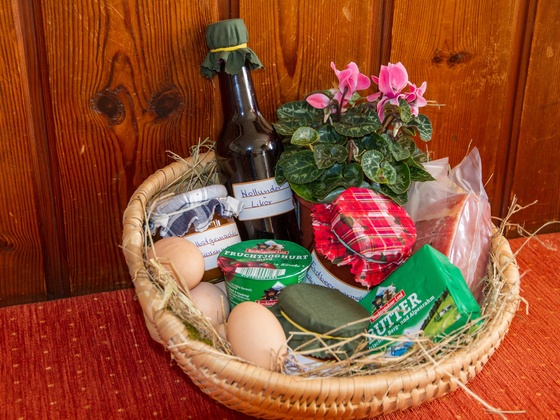 hauseigene und lokale Produkte