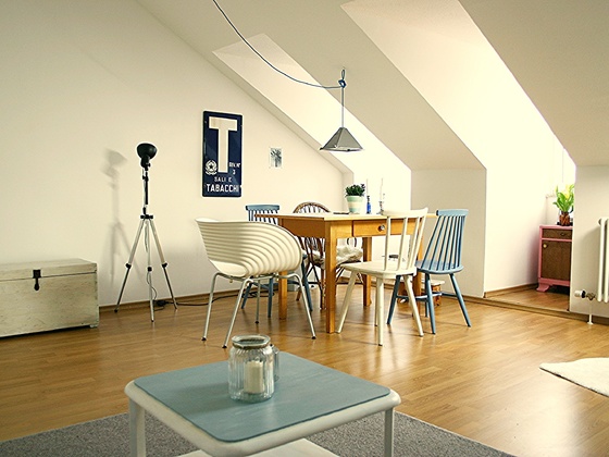 Wohnzimmeransicht Ferienwohnung Beißer