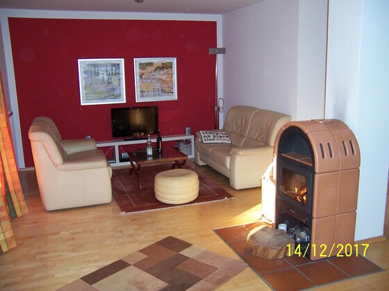 Wohnbereich Ferienhaus Deller