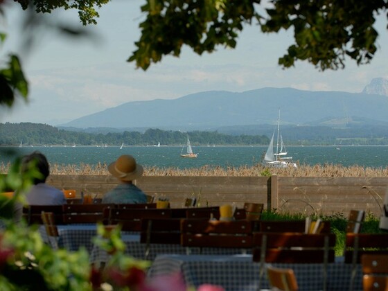 Blick vom Biergarten