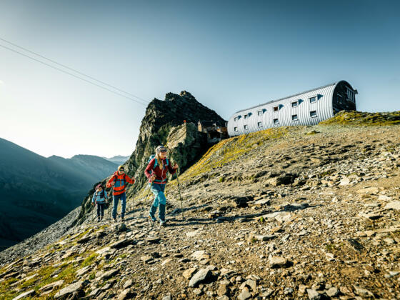 Die Stüdlhütte unterhalb des Großglockners
