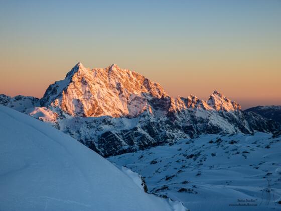 Der Watzmann ist auch aus ungewohnter Perspektive markant.