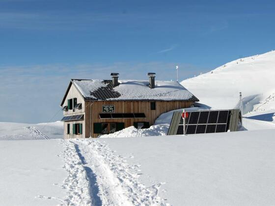 Riederhütte im Winter