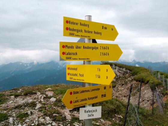 Schildersäule Riefenjoch S287