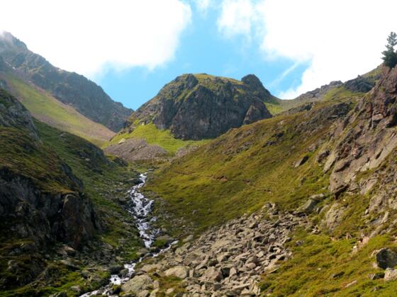 Blick zurück in Richtung Oberer Spinnsee