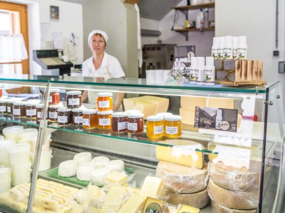 Verkaufsladen in der Alpe Gamperdona