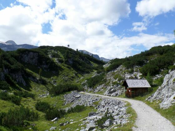 Kleine Hütte am Weg zur Gjaid Alm