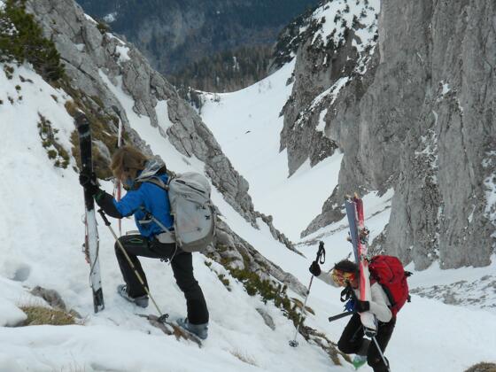 Die letzten Meter vor der Scharte 