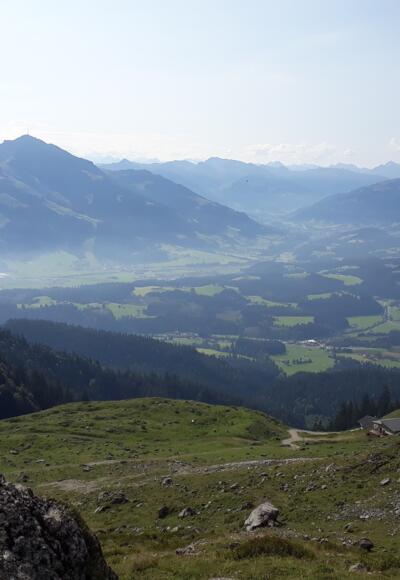 Aussicht vom Wilden Kaiser aufs Kitzbühler Horn