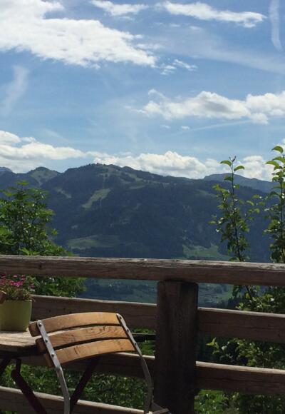 Terrasse mit Aussicht über das Salzachtal