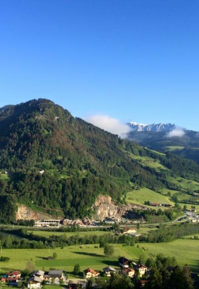 Aussicht vom Startplatz Alpendorf