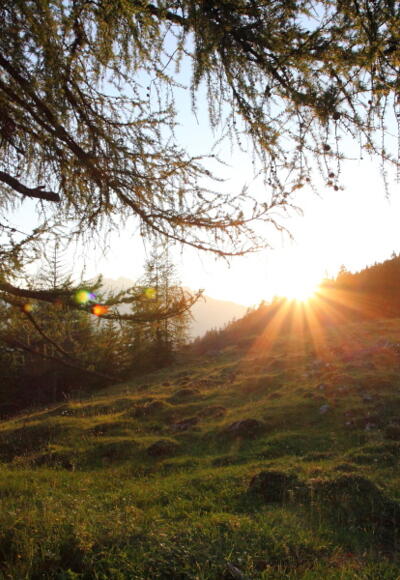 Sonnenuntergang auf der Unterwandalm